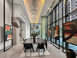 Dining - Elevated 2 Bedroom with Khalifa view in Peninsula (Business Bay)