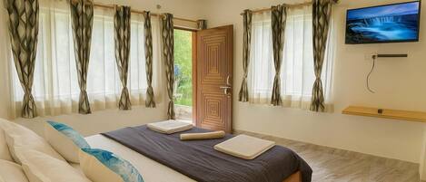 Individually decorated, individually furnished, desk, laptop workspace