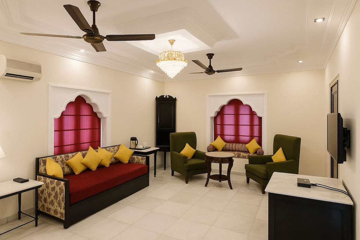 Familie-studiosuite, ørkenutsikt | Oppholdsområde