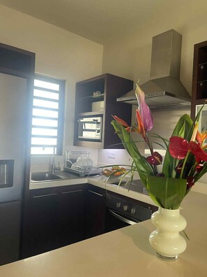 Private kitchen - Résidences les Alizées (Grand Baie)