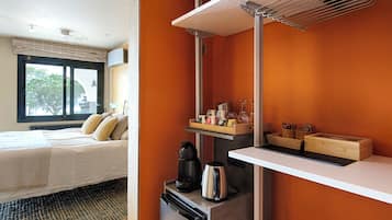 Luxury Double Room, 1 King Bed, Roll-in Shower, Sea View | In-room safe, blackout drapes, soundproofing, iron/ironing board