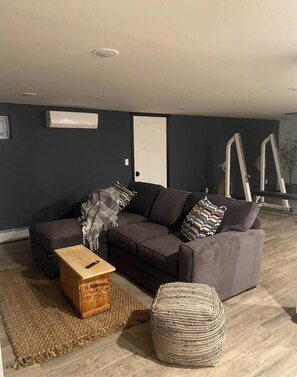 Smart TV, fireplace - Newly done Cozy 1 bedroom basement apartment in Port Jefferson Station (Port Jefferson Station)