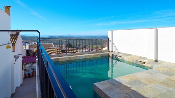 A rooftop pool with a clear view of the surrounding landscape. - Country House 'Romo 2' with Mountain View, Wi-Fi and Air Conditioning (Rute)