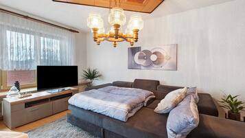 Fernseher, Kamin, DVD-Player