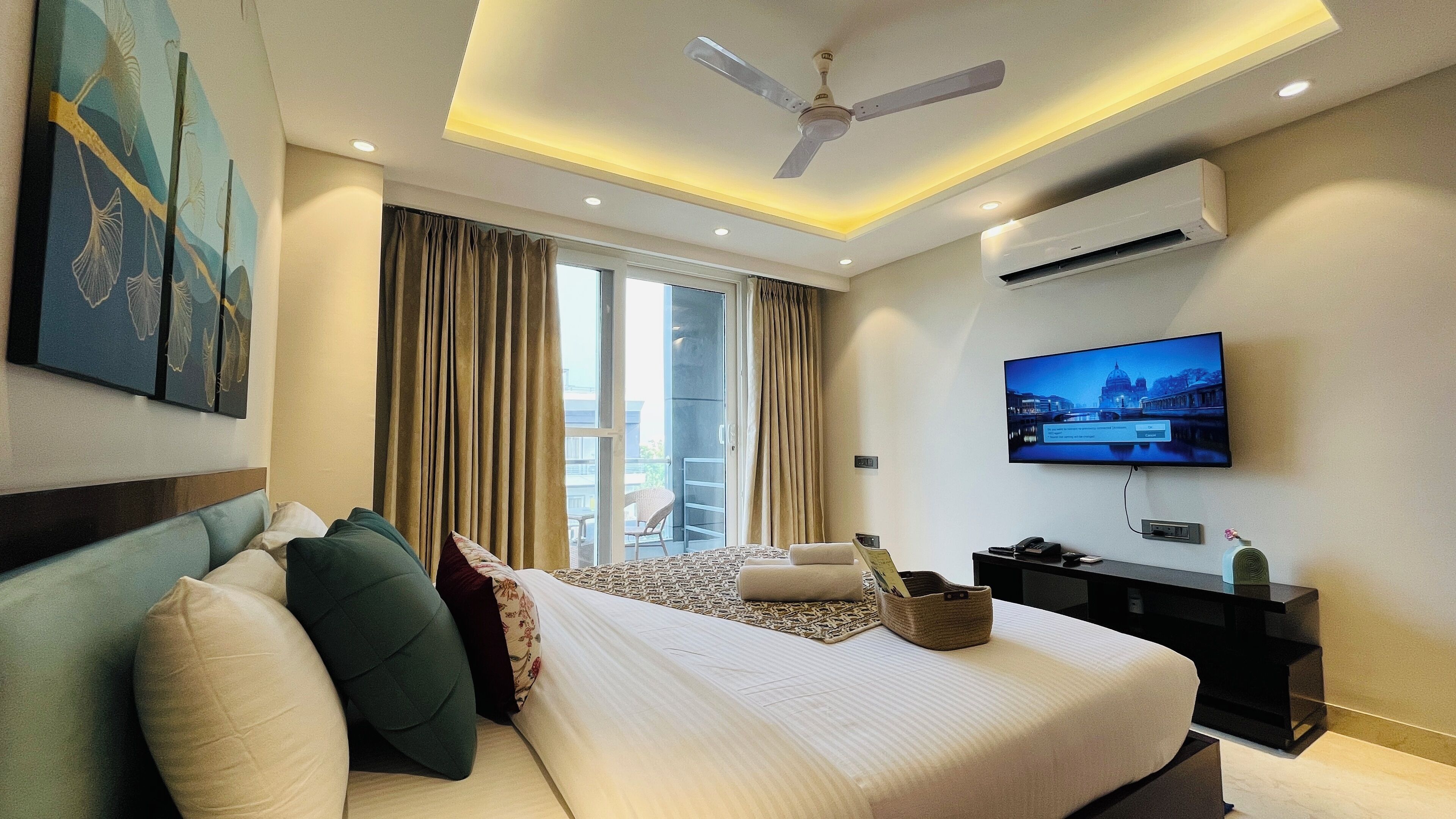 基础单人房, 阳台 | 办公桌、免费 WiFi、床单