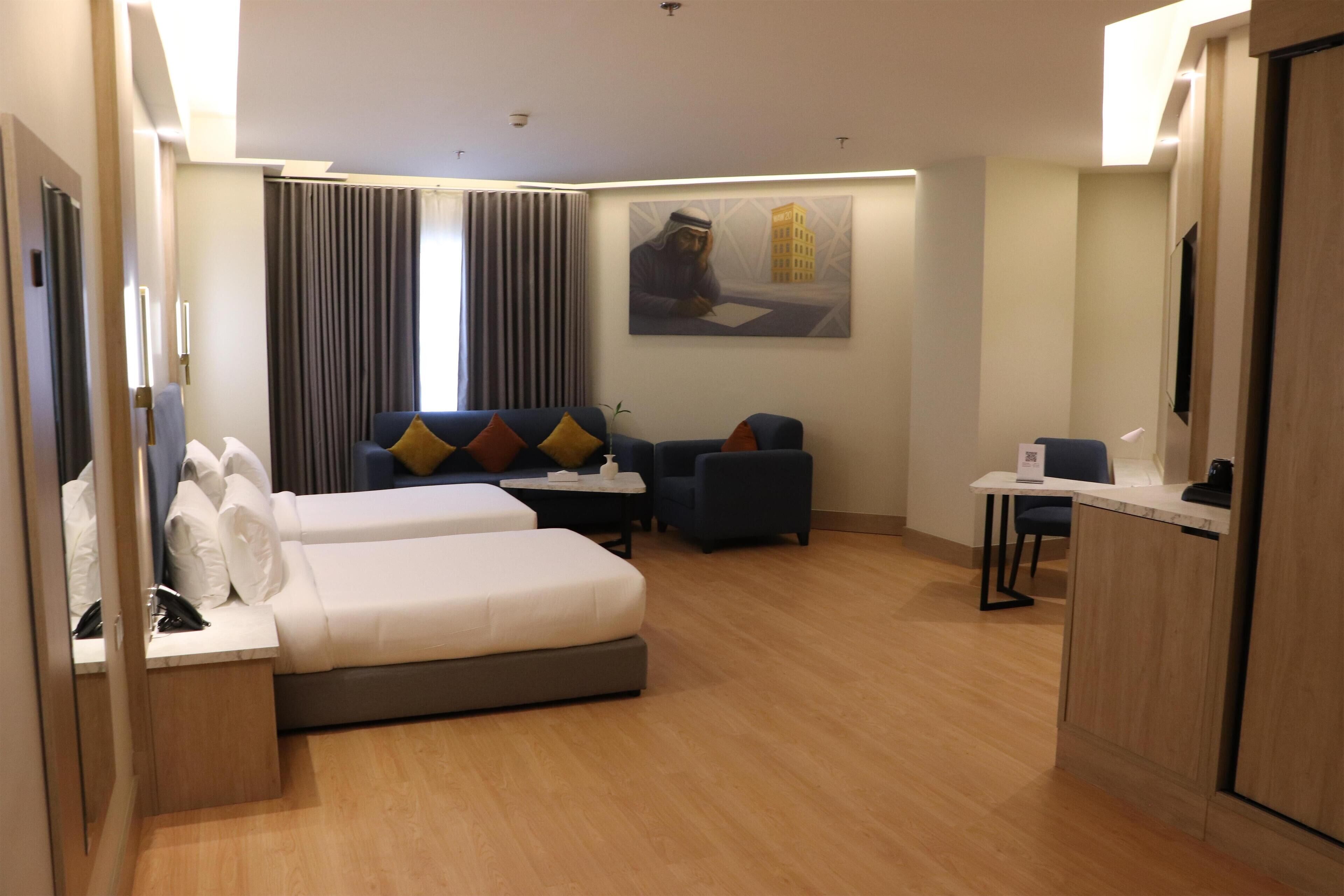 Kamar Deluks, 2 Tempat Tidur Twin, Bebas Asap Rokok | Brankas, meja kerja, tirai kedap cahaya, dan kedap suara