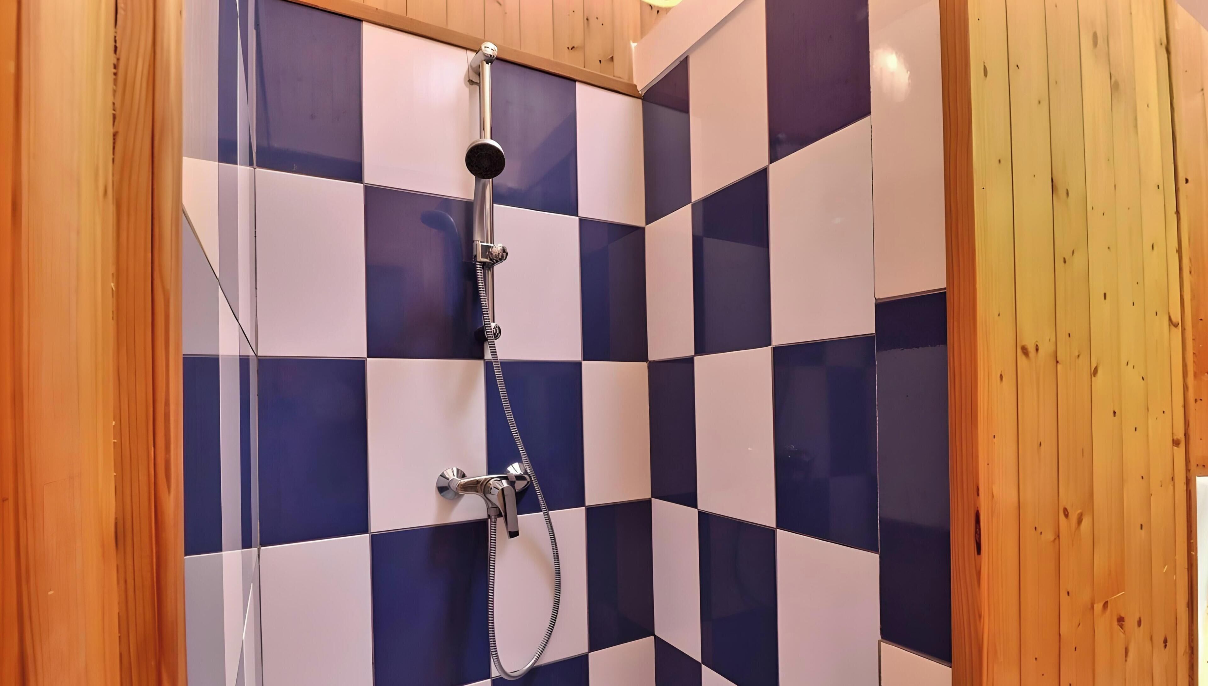 Douche, sèche-cheveux, serviettes fournies