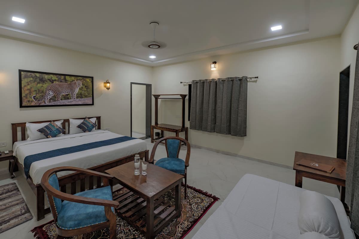 Habitación Deluxe doble | Espacio para trabajar con un portátil y wifi gratis