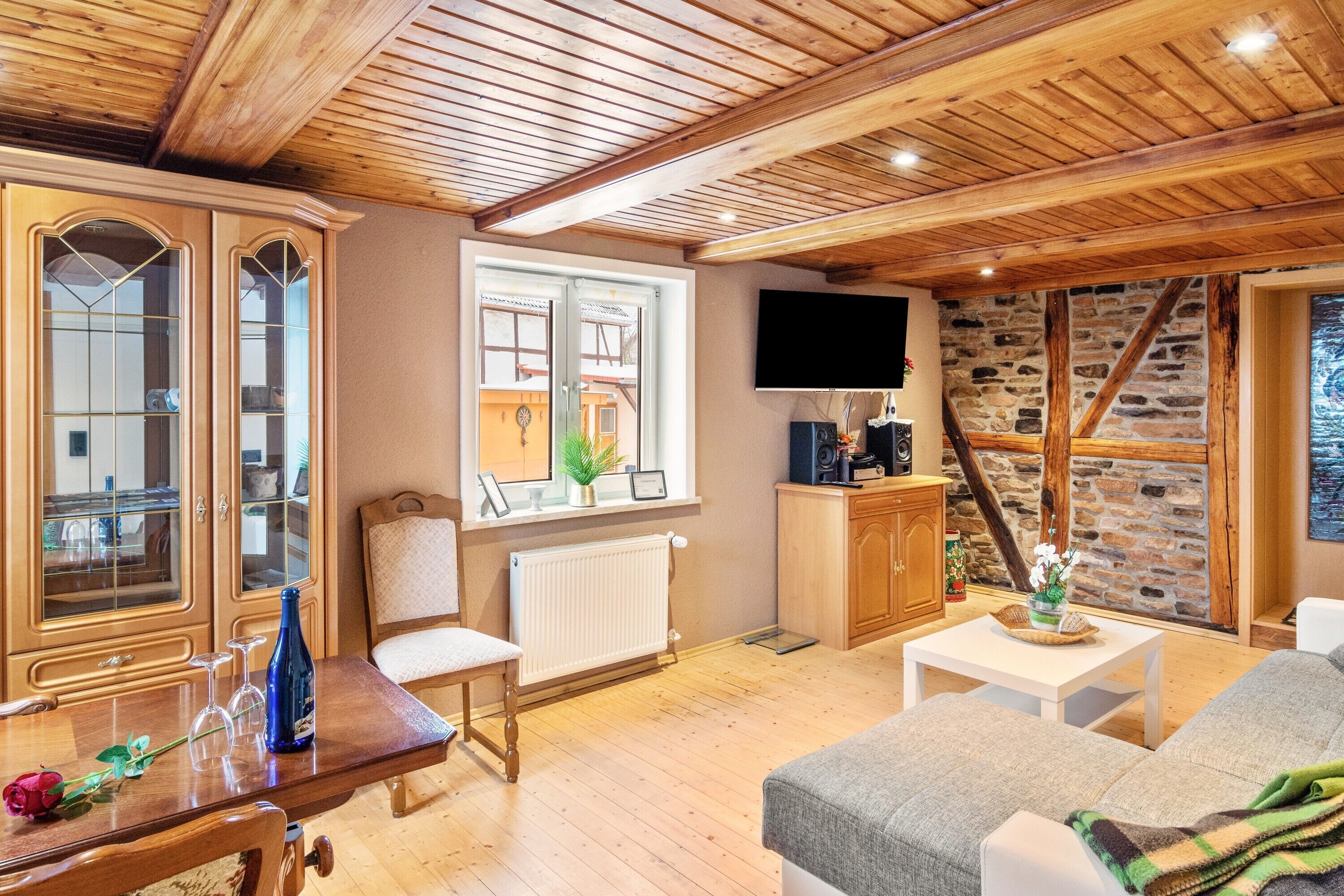 TV, DVD player, stereo