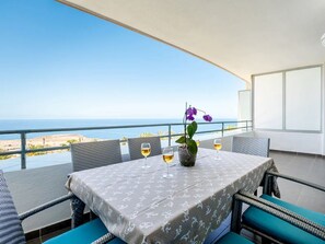 Outdoor dining - Apartment residence MARAZUL DEL SUR, ADEJE, TENERIFFE, sea view balcony (adeje)