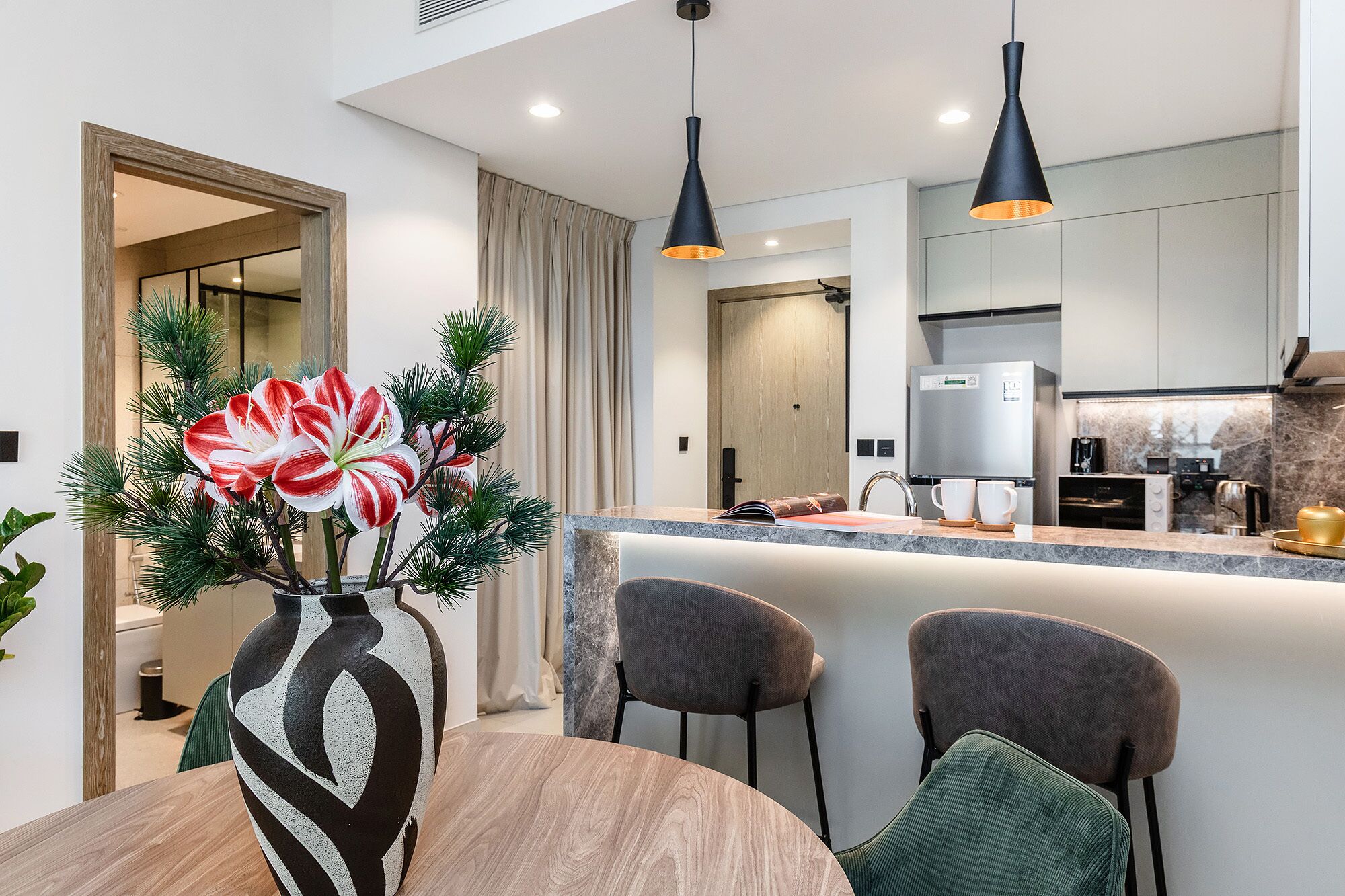 Premium Apartment, 1 Bedroom, Balcony, Golf View | Private kitchen