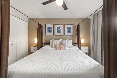 King Bed + King Pull-Out • 100″ Projector