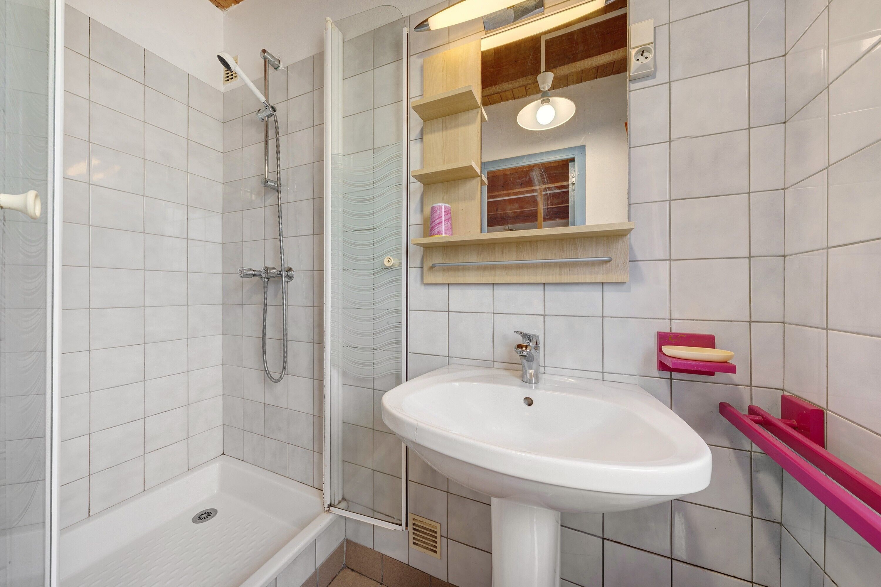 Shower, hair dryer