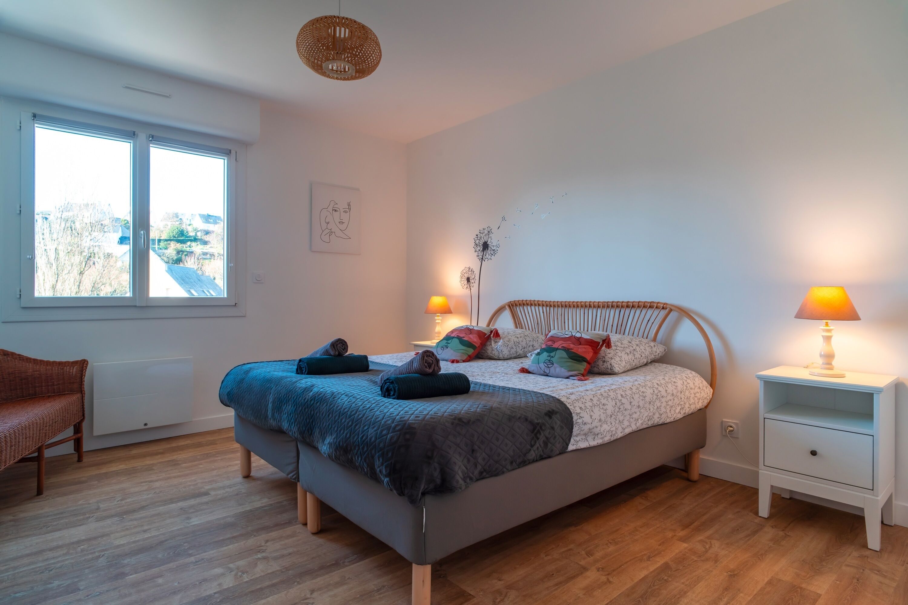 Bügeleisen/Bügelbrett, kostenloses WLAN, Bettwäsche