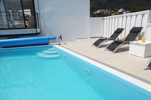 Outdoor pool, a heated pool - Luxury villa with heated pool and exceptional sea and canyon views, (Barlovento)