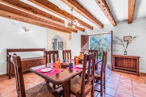 Dining - Finca Cas Tomas | Cala San Vicente | Traditional charm and mountain views |. (Pollensa)
