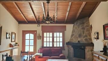 TV, fireplace, stereo