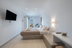 Iron/ironing board, WiFi, bed sheets - Ruby Apartment For 2 – Cozy Seaside Retreat with Balcony and Workspace (Paros)