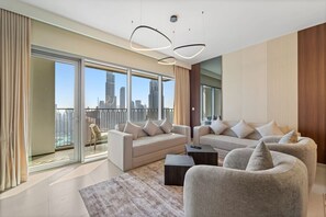 TV - Luxury Downtown Iconic Burj View 5‑Min •Dubai Mall (Dubai)