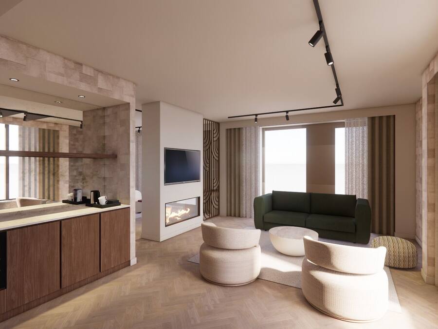 Suite, Golf View | Living area