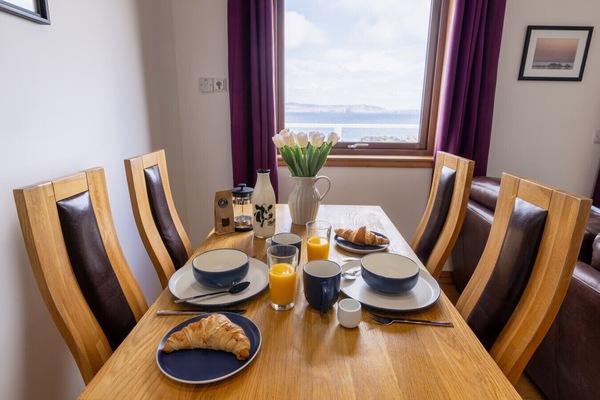 Dining space with sea view
