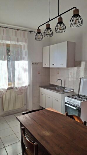 Refrigerador, placa de cocina, utensilios de cocina, especias