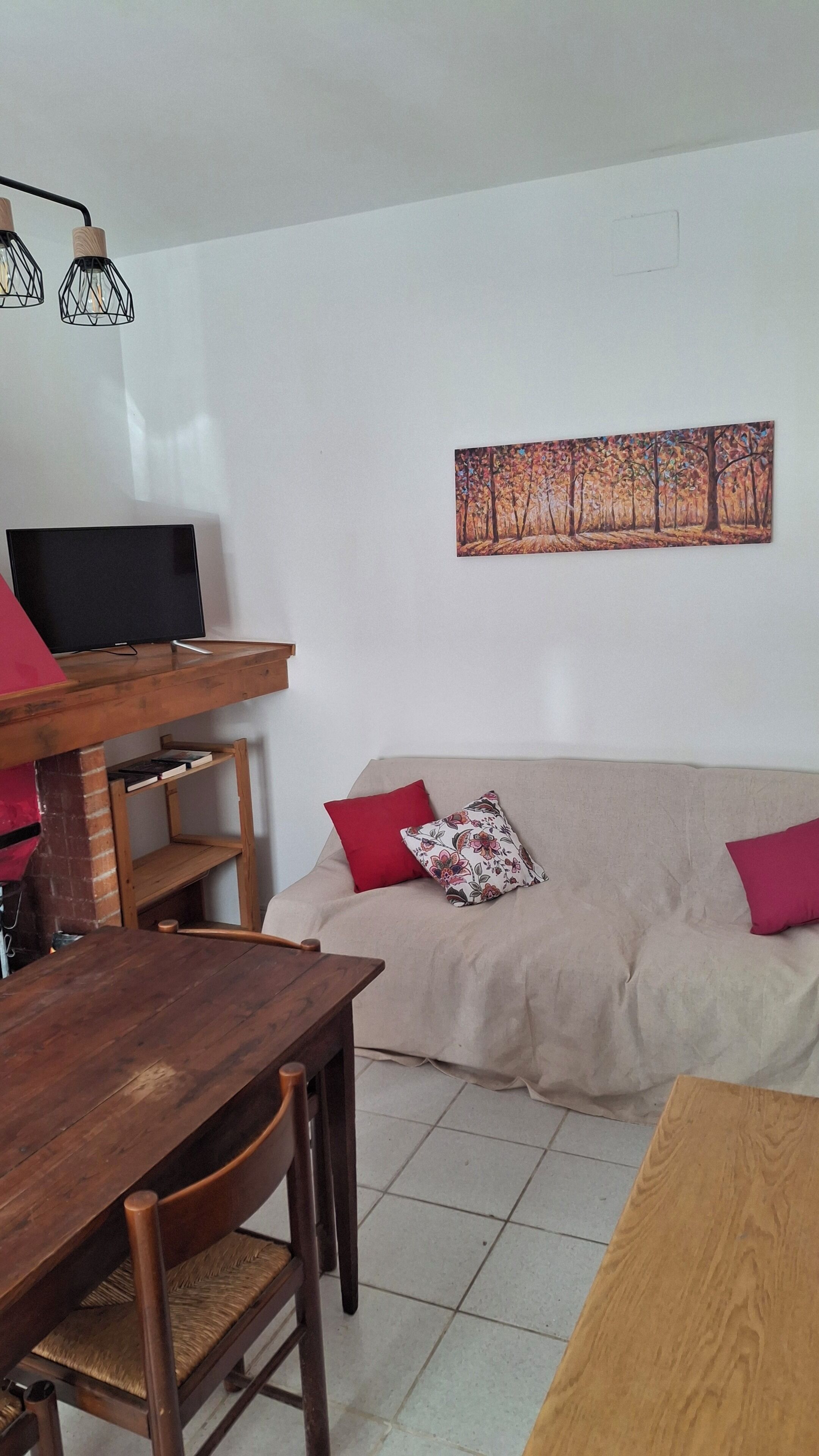 Smart TV, tavolo da ping pong, libri