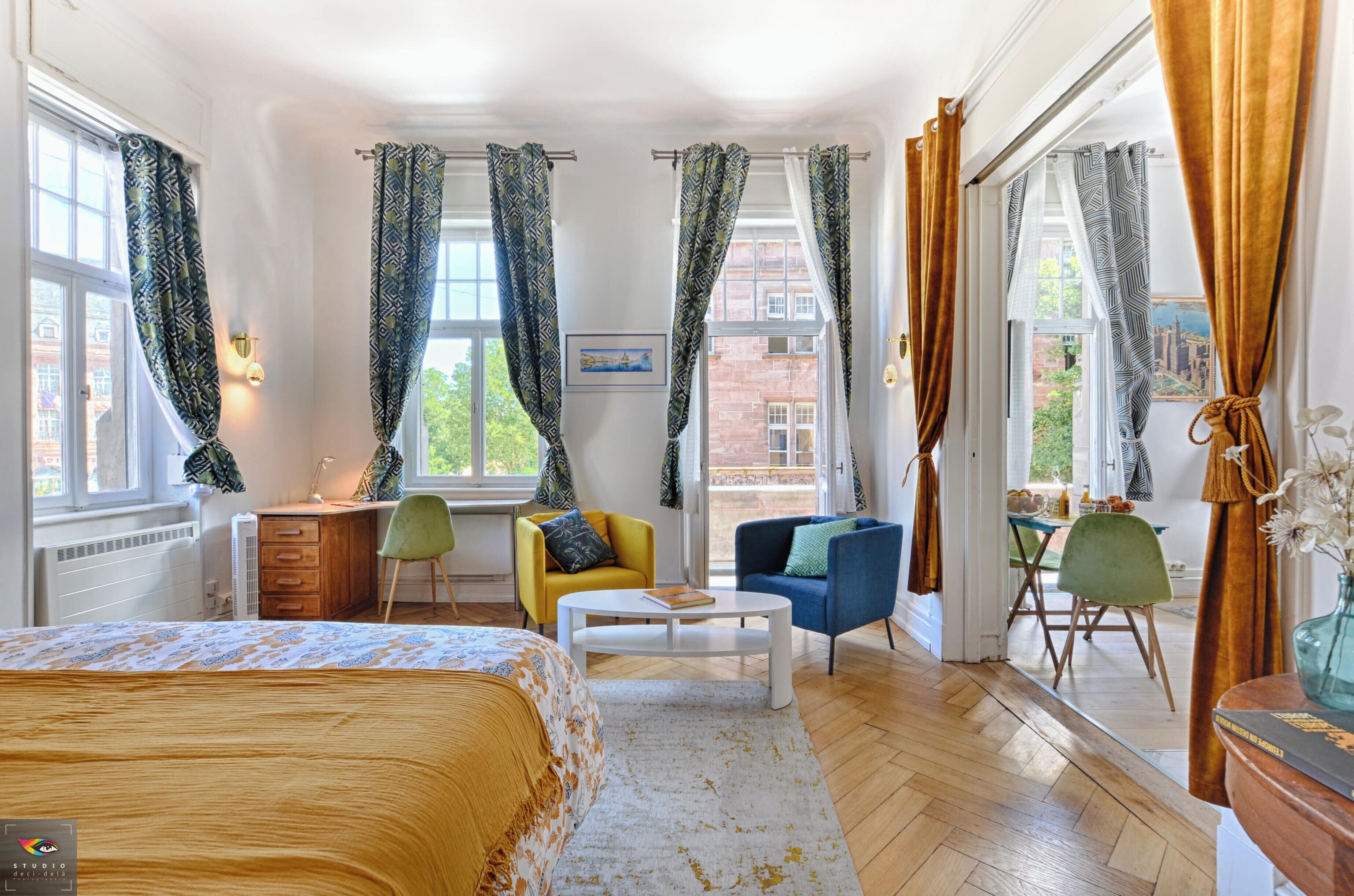 1 habitación, tabla de planchar con plancha, wifi y ropa de cama 