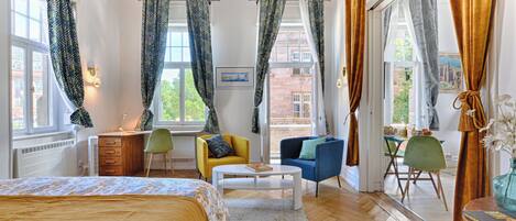 1 makuuhuone, silitysrauta/-lauta, vauvan matkasänky, Wi-Fi