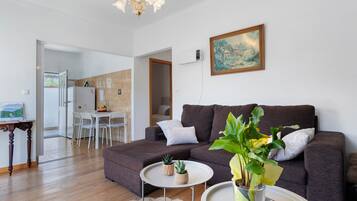 Een televisie en een dvd-speler