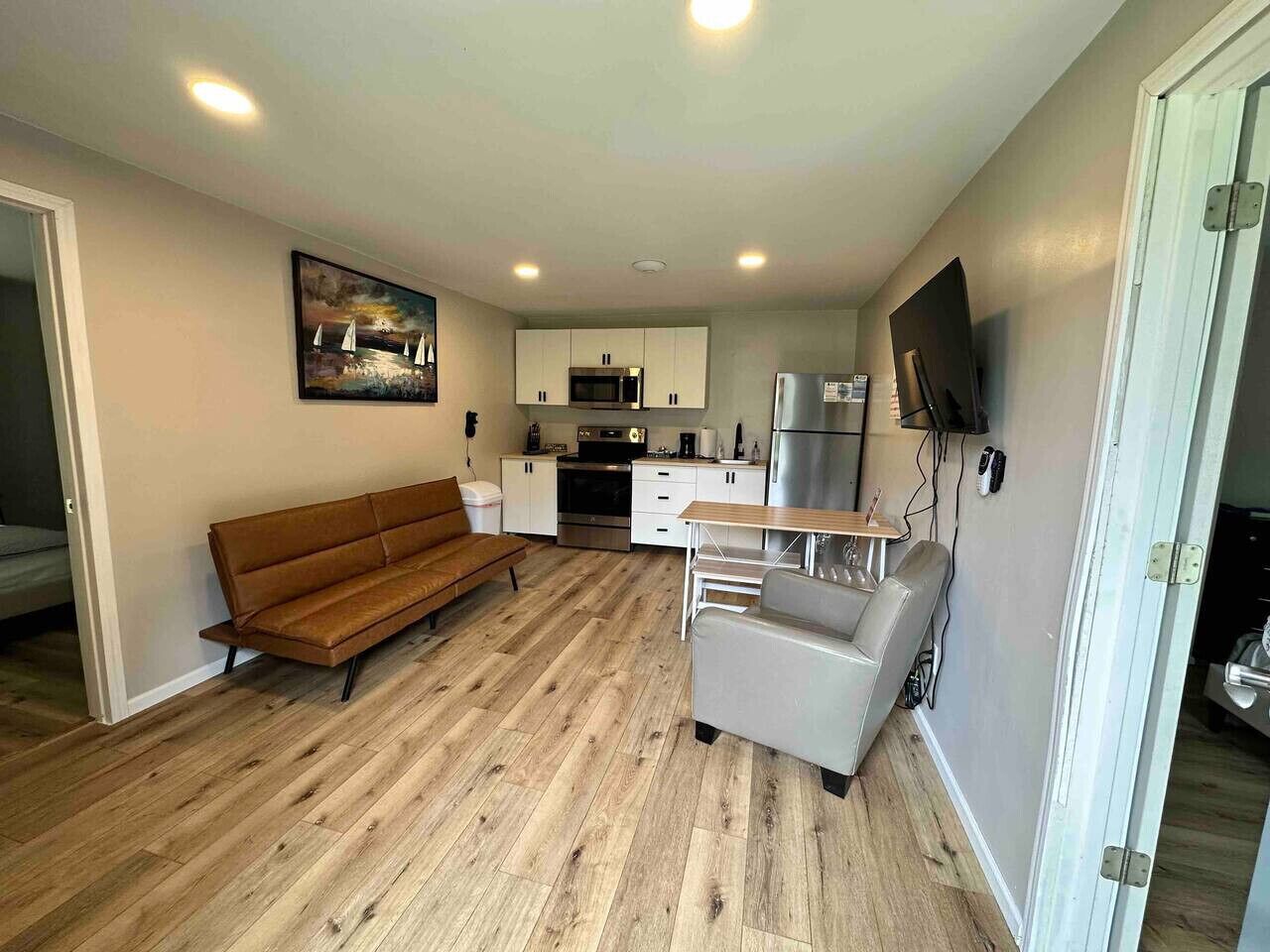 TV, video games, foosball, table tennis