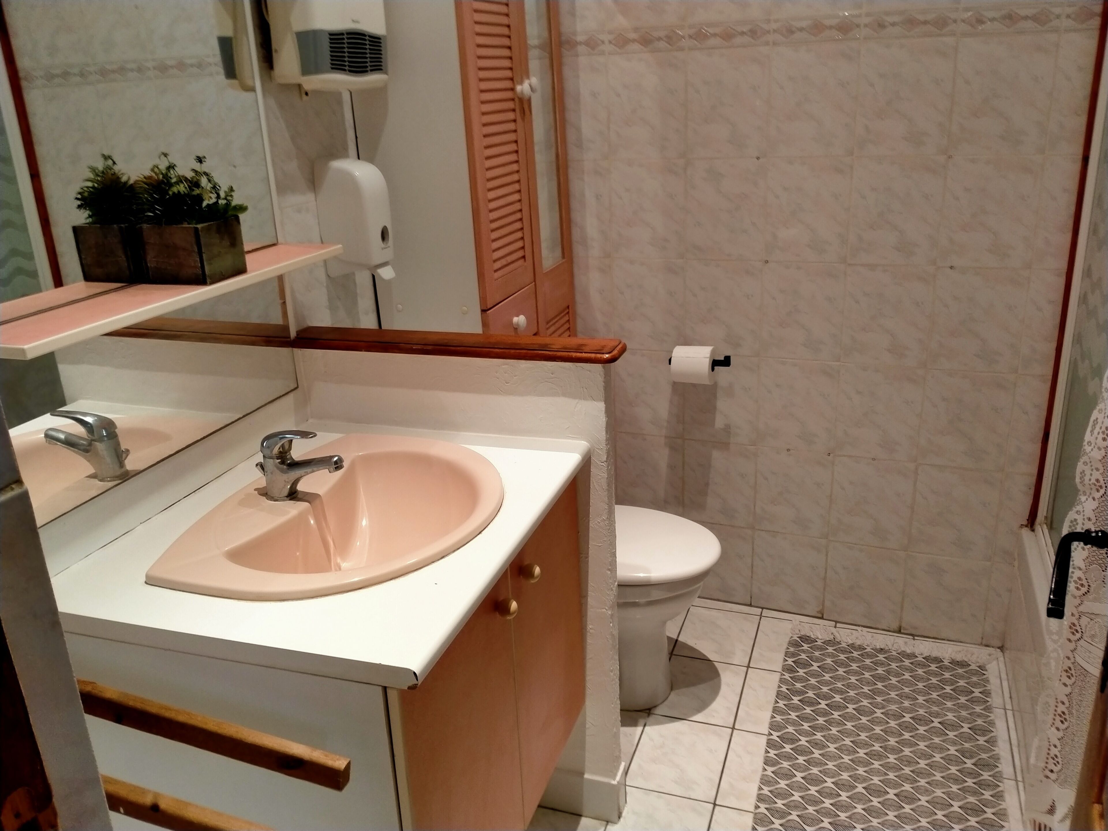 Douche, sèche-cheveux, papier toilette