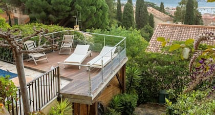 Bed & Breakfast 'Chambre Canisses' mit Meerblick, Gemeinschaftspool und WLAN