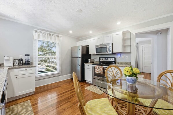 Apartment, Multiple Beds, Patio, Garden View (The Pearl Unit B) | Private kitchen - The Pearl Unit B, Stay for 4 (St. Augustine)