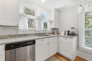 Apartment, Multiple Beds, Patio, Garden View (The Pearl Unit B) | Private kitchen - The Pearl Unit B, Stay for 4 (St. Augustine)
