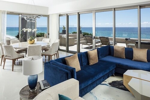 4,198-square-foot oceanfront suite is chic and modern