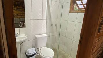 Hair dryer, towels, toilet paper