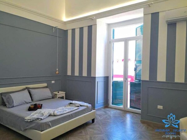 Room - Queen Room 'Orchidea Celeste' with Sea View, Wi-Fi, and Air Conditioning (Manfredonia)