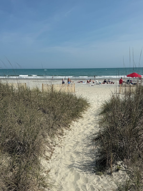 Beach nearby, sun-loungers, beach towels - Pet-Friendly Beach Retreat w/Fenced Yard + Private Pool, 2 min walk to ocean (North Myrtle Beach)