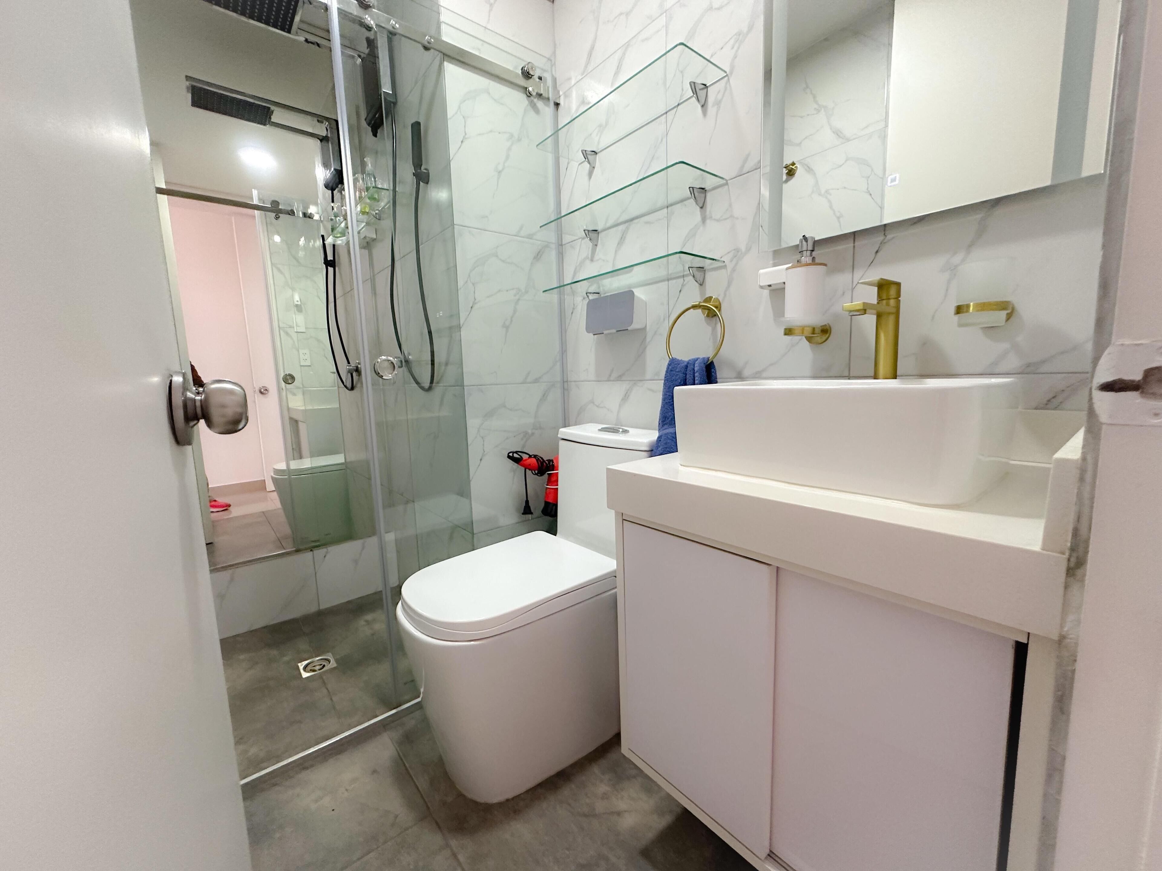 公寓, 2 間臥室, 非吸煙房, 城市景 | 浴室