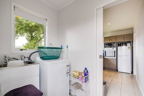 Fridge, microwave, dishwasher, toaster