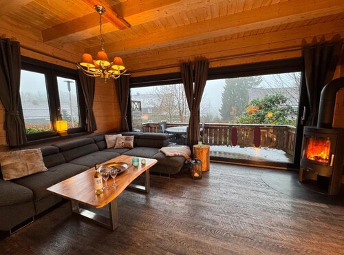 Blockhutte im Harz mit Sauna und Kamin