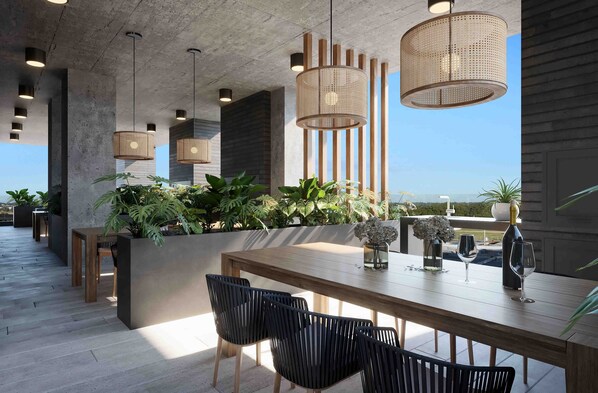 Living area - RentUp Suites Palmas Park Buenavista (Victoria)