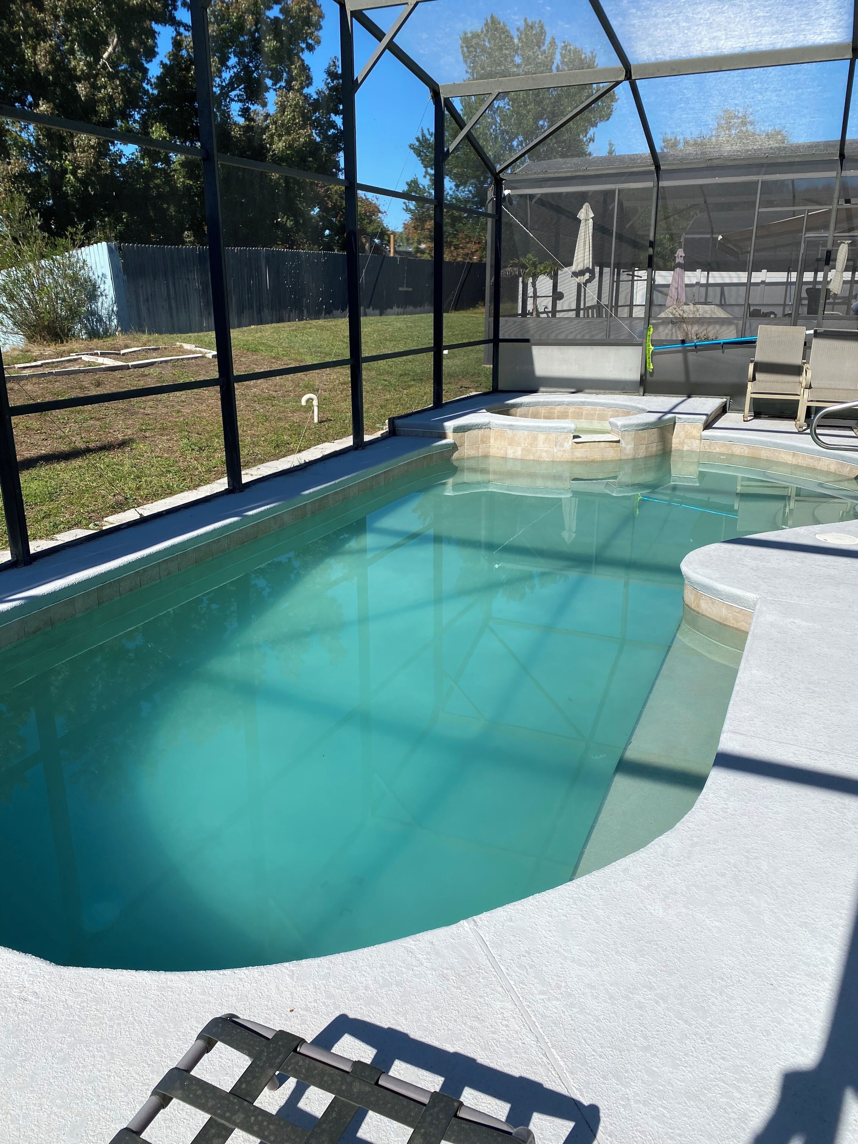 Piscine extérieure, piscine chauffée