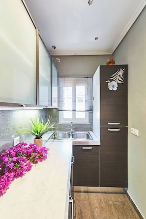 Private kitchen - Casa Myriam Marousi View & Parking (Marousi)