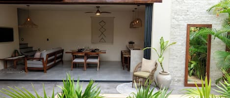 Deluxe Villa, 2 Bedrooms, Garden View | Premium bedding, minibar, in-room safe, blackout drapes