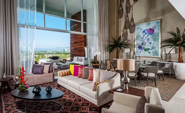Living area - 2026 PGA Mexico Open at Vidanta Nuevo Vallarta - Grand Luxxe 2BR Residence Loft (Nuevo Vallarta)