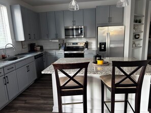 Microwave, oven, stovetop, dishwasher