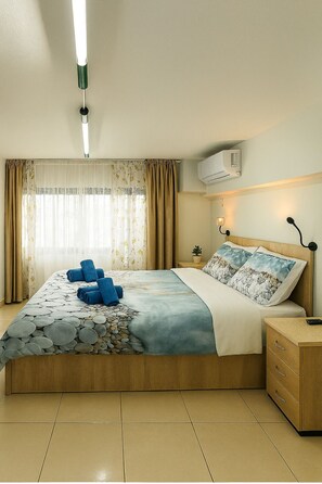 1 habitación, tabla de planchar con plancha, wifi gratis y ropa de cama 