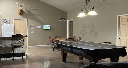 Family Retreat with pool table and double bunks.